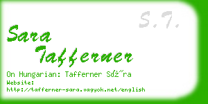 sara tafferner business card